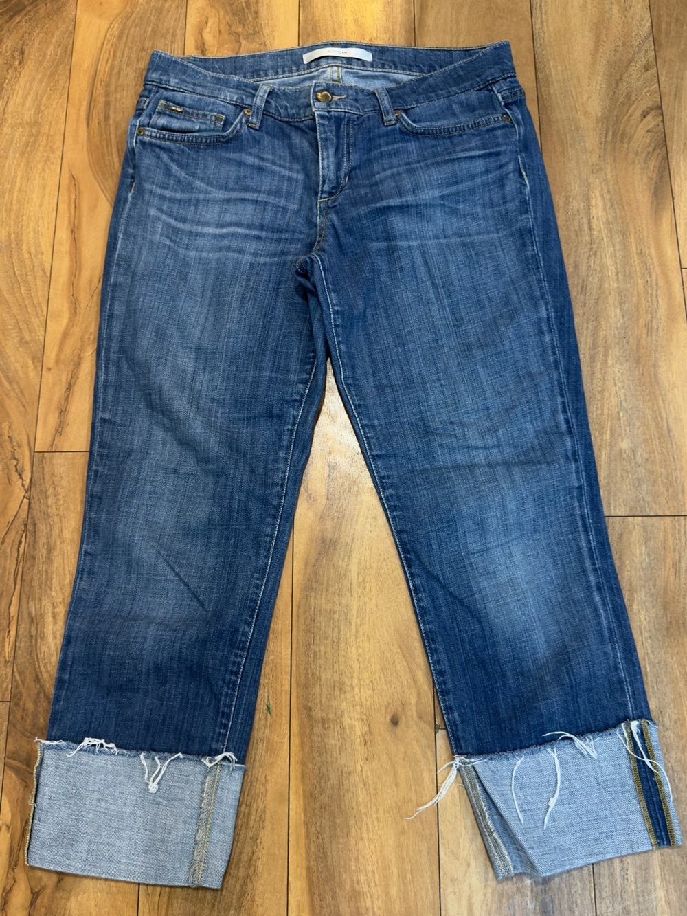 Joe’s Jeans Kicker Wide Leg Raw Cuff Cropped Ankle Jeans Women’s Size 29